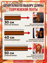 Выбор георгиевской ленты разной длины - для чего подойдет