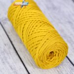 Шнур для рукоделия из полиэфира 4мм/100м, ЛБ-1.4.Ж/100 желтый