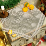 растительный завиток с кружевной каймой по краю